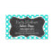 Vintage Chalkboard Aqua Colour Polka Dots