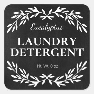 Vintage Chalkboard DIY Laundry Detergent Labels