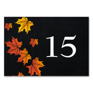 Vintage Chalkboard fall wedding table numbers