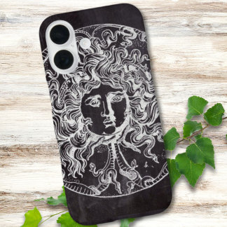 vintage chalkboard Greek mythology Goddess medusa iPhone 15 Case