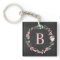 Vintage Chalkboard Monogram Floral Wreath