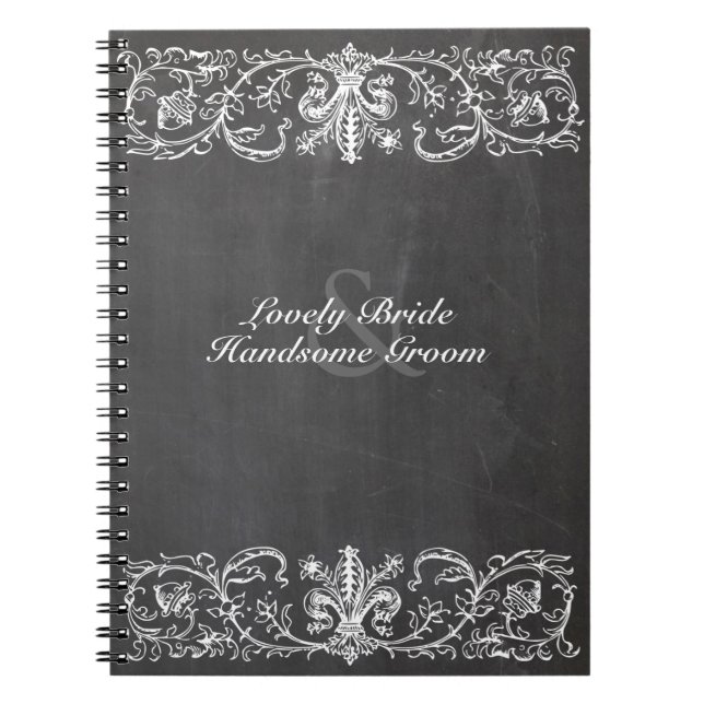 Vintage Chalkboard Personalized Notebook (Front)