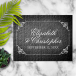 Vintage Chalkboard Personalized Wedding Date Jigsaw Puzzle<br><div class="desc">Trendy,  vintage chalkboard design on this fun jigsaw puzzle.</div>