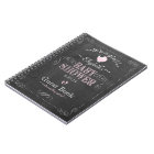 Vintage Chalkboard Pink Baby Shower Guest Book-