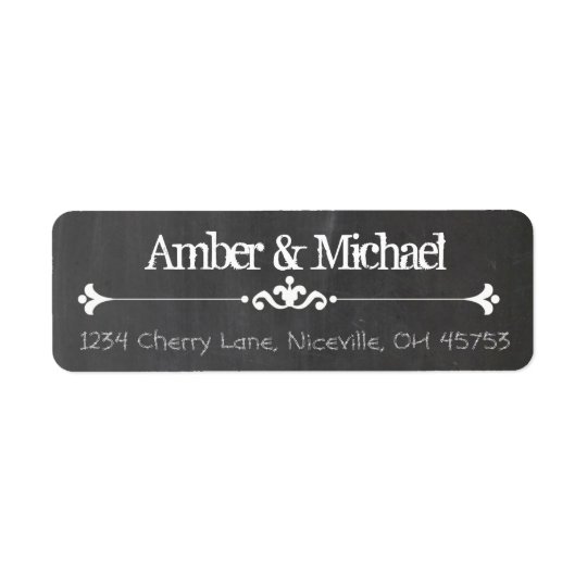 Vintage Chalkboard Return Address Label
