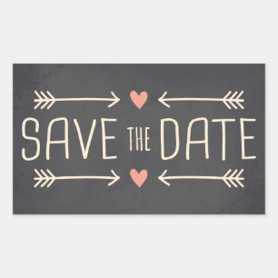 Vintage Chalkboard Save the Date Design Sticker