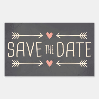 Vintage Chalkboard Save the Date Design Sticker