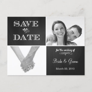 Vintage Chalkboard Save the Date Photo Postcards