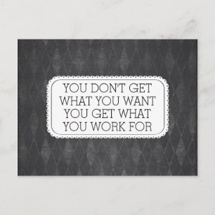 Vintage Chalkboard Style Motivational Postcard