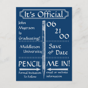 Vintage Chalkboard Style Save The Date / Invite