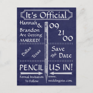 Vintage Chalkboard Style Save The Date / Invite