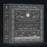 Vintage Chalkboard Wedding Album Binder<br><div class="desc">Add a name to this charming vintage looking artwork with the words you are my sunshine. A perfect gift for weddings,  anniversaries and more.</div>