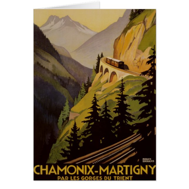Vintage Chamonix, Mont-Blanc, France - (Front)