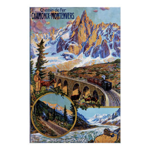 Vintage Chamonix Travel poster