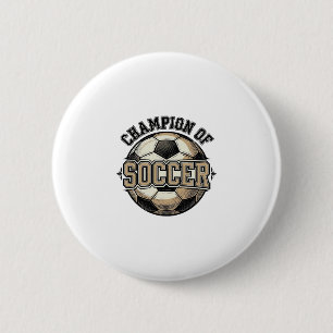 Vintage Champion of Soccer Ball Shirt Design_1 2 Inch Round Button