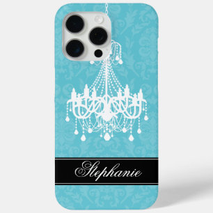 Vintage Chandelier and Damask Pattern iPhone 15 Pro Max Case