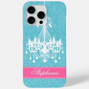 Vintage Chandelier and Damask Pattern iPhone 15 Pro Max Case