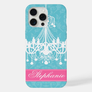Vintage Chandelier and Damask Pattern iPhone 15 Pro Max Case
