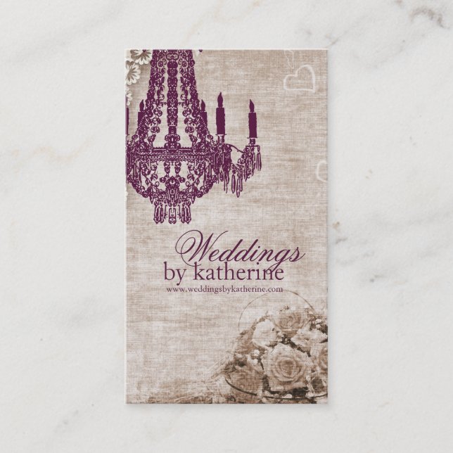 Vintage Chandelier Business Card (Front)