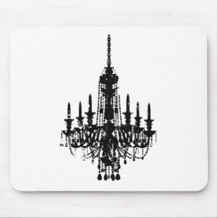 vintage chandelier design mouse pad