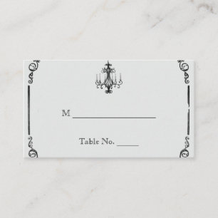 Vintage Chandelier Wedding Place Cards