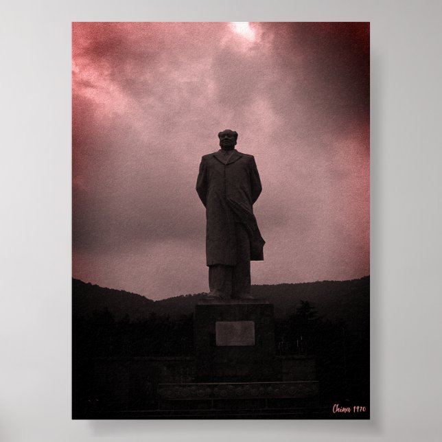 Vintage Changsha Mao Tse Tung statue Poster (Front)