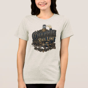 Vintage Channie Rail Line Stray Wolf Hoodie Tri-Blend Shirt