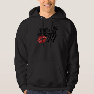 Vintage Chapter 74 Classy Lips Happy Birthday 74 Y Hoodie