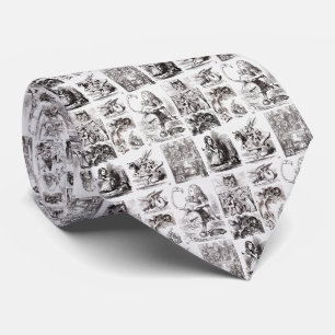 Vintage characters from Alice in Wonderland  Tie