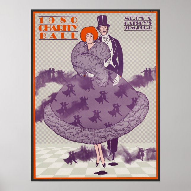Vintage Charity Ball Advertisement  Poster (Front)