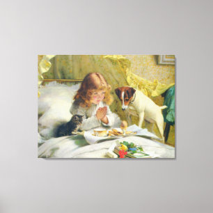 Vintage Charles Burton Barber Suspense Canvas Print