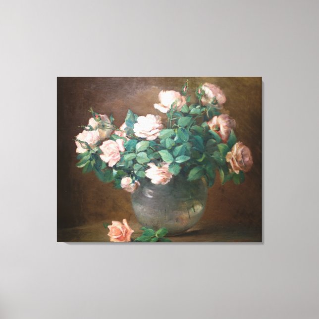 Vintage Charles Ethan Porter Roses Canvas Print (Front)