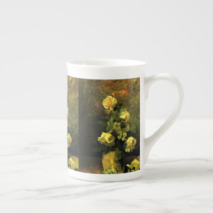 Vintage Charles Ethan Porter Yellow Roses in a Vas Bone China Mug