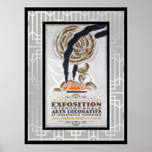 Vintage Charles Loupot Restyled Paris Art Deco  Poster
