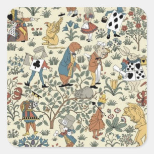 Vintage Charles Voysey Alice in Winderland Sticker