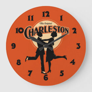Vintage Charleston Sheet Music Art Large Clock