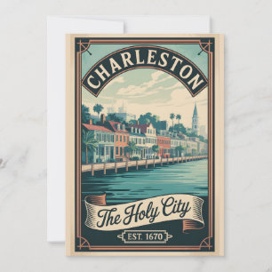 Vintage Charleston South Carolina The Holy City  Holiday Card