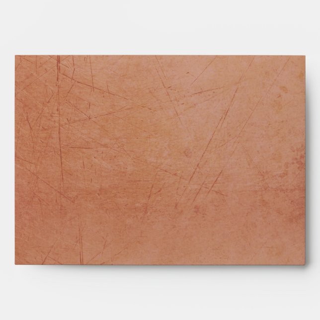 Vintage Charm Chocolate & Pink Custom A7 Envelope (Front)