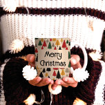 Vintage Charm: Christmas Tree Pattern Coffee Mug<br><div class="desc">Wrap your holiday gifts in timeless elegance with our 'Vintage Charm' wrapping paper, featuring a nostalgic pattern inspired by classic Christmas motifs. Against a rustic paper background, enchanting line drawings of Christmas trees in yellow, green, red, and black gracefully adorn the surface. Each tree exudes simplicity and charm, evoking memories...</div>