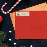 Vintage Charm Christmas Tree Return Address<br><div class="desc">Introducing our Vintage Charm Christmas Tree return address label, the perfect way to celebrate the season! Crafted with a nostalgic touch, this card features a minimalist design, showcasing a vintage-inspired line drawing of a Christmas tree adorned with ornaments and topped with a shining star. The rustic paper background adds a...</div>