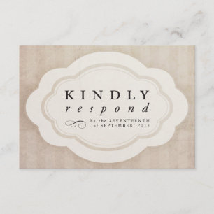 Vintage Charm Cream Response Cards