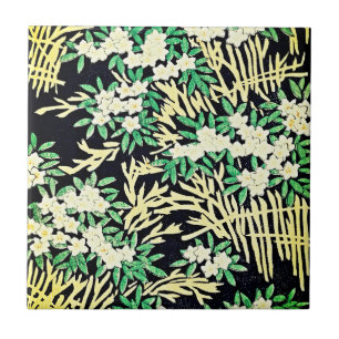 Vintage Charm: Forest Illustration Artwork Tile