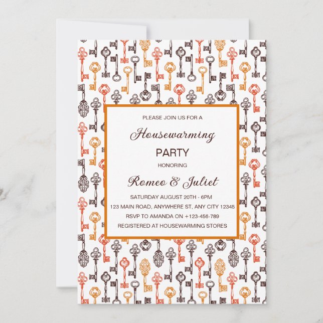 Vintage Charm Homewarming Invitation (Front)