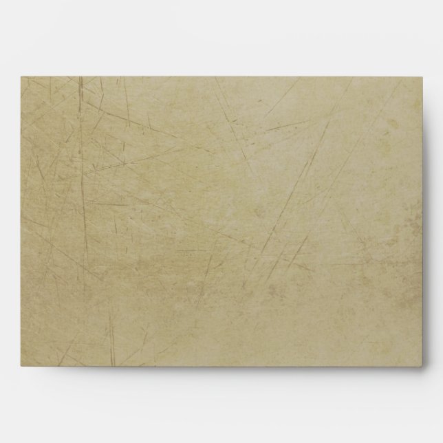 Vintage Charm Ivory & Aubergine Custom A7 Envelope (Front)