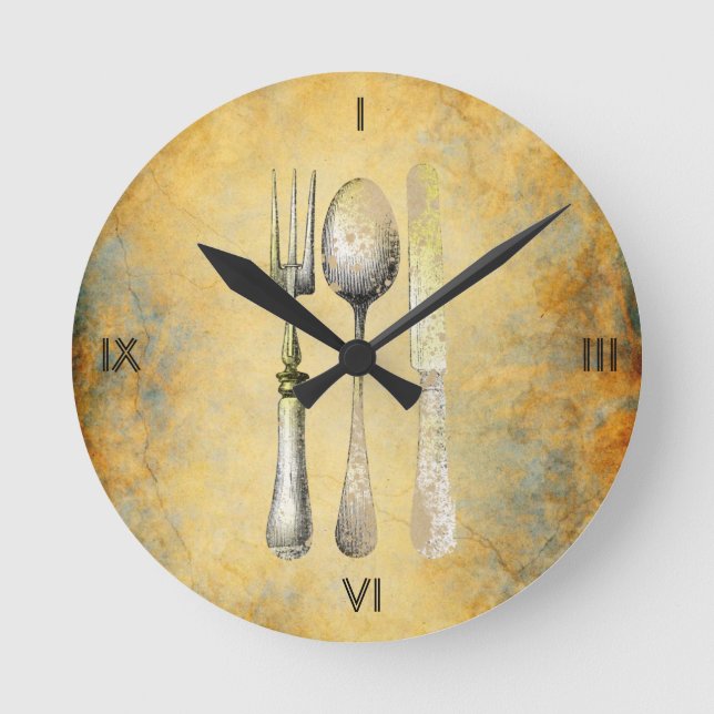 Vintage Charm Kitchen Clock (Front)
