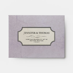 Vintage Charm Lilac Custom RSVP A2 Envelope