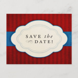 Vintage Charm Red, White and Blue Save the Dates Date