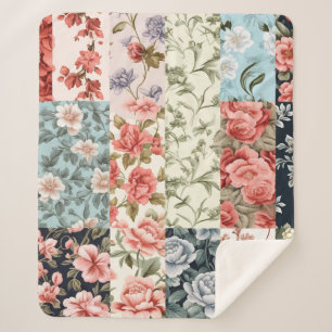 Vintage Charm Sherpa Blanket