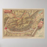 Vintage Chartreuse Mountains Map (1897)