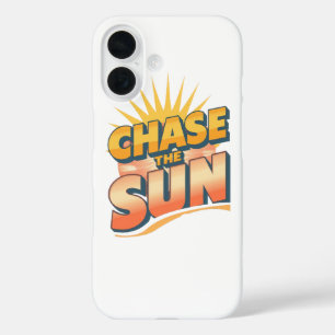 Vintage "Chase the Sun" Positive Energy iPhone 16 Case